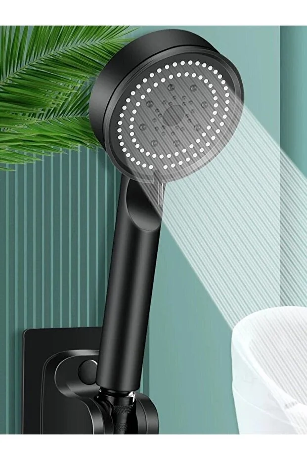 Turbo Fan 5 Fonksiyonlu Su Tasarruflu Duş Başlığı Siyah